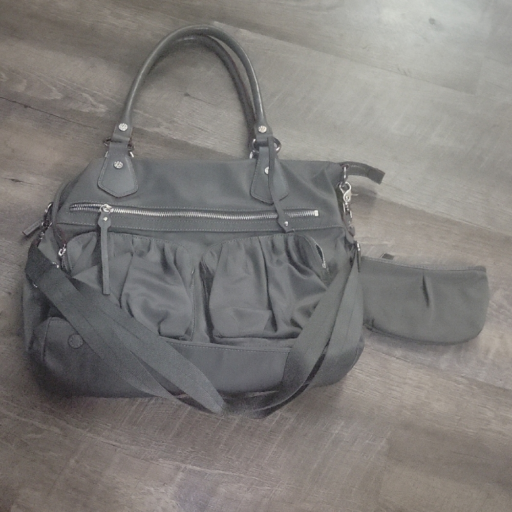 MZ Wallace Gray Satchel/Shoulder Bag